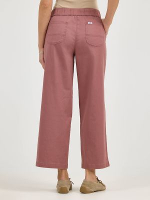 Women's Ultra Lux Comfort Wide Leg Utility Crop Pant in Henna alternative view 2