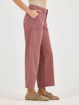 Women's Ultra Lux Comfort Wide Leg Utility Crop Pant in Henna alternative view 3