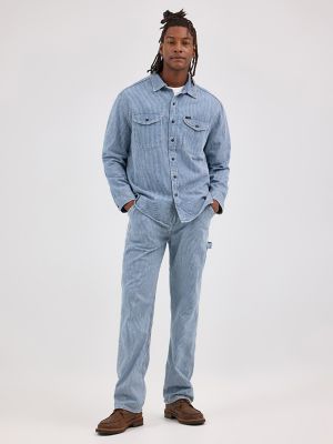 Men's Lee 101 Railroad Stripe Workwear Carpenter Jean in Railroad alternative view