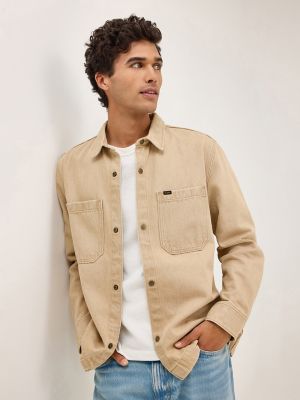Men's Double Pocket Snap Front Overshirt