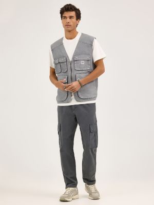 Men's Relaxed Workwear Vest in HD Lee Gray alternative view