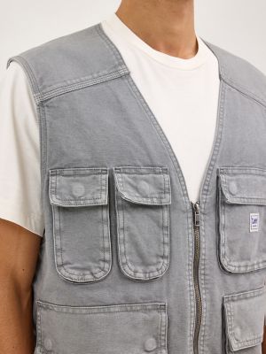 Men's Relaxed Workwear Vest in HD Lee Gray alternative view 4