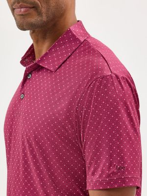 Men's Golf Series Diamond Geometric Print Polo Shirt