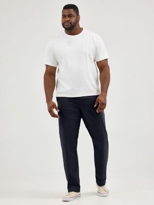 Men's Extreme Motion MVP Straight Fit Flat Front Pant (Big & Tall) in Navy