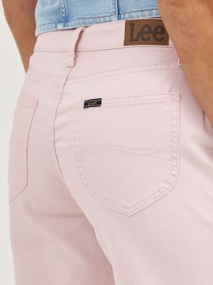 Women's Forward Curved Seam Split Bootcut Jean in Pale Mauve alternative view 4