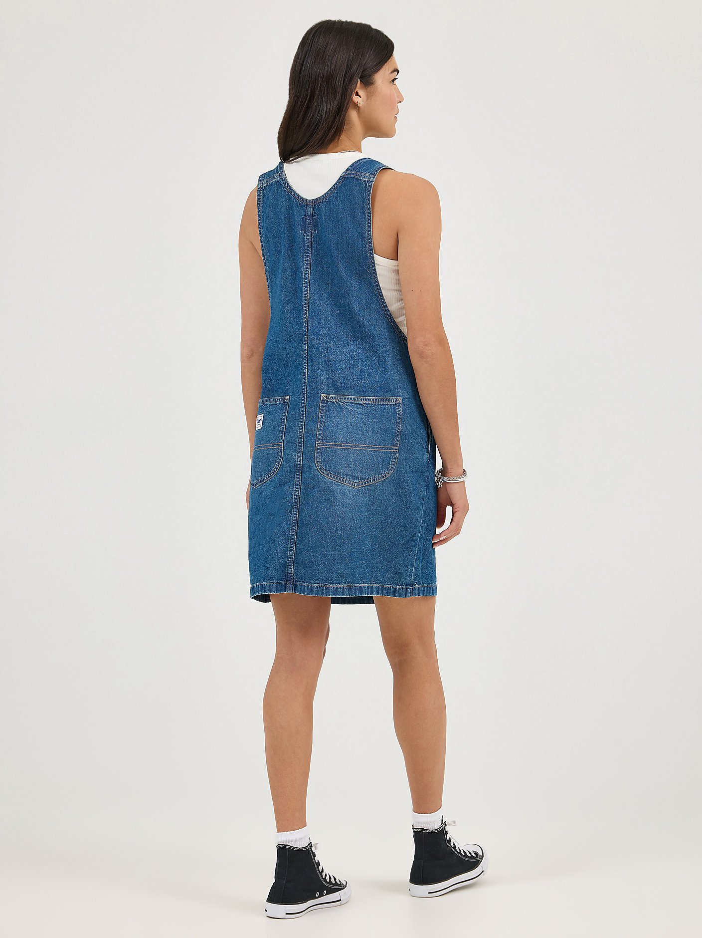 Women's Round Neck Sleeveless Pocket Collage Loose Dresses Women's Round Neck Sleeveless Pocket Collage Loose Dresses