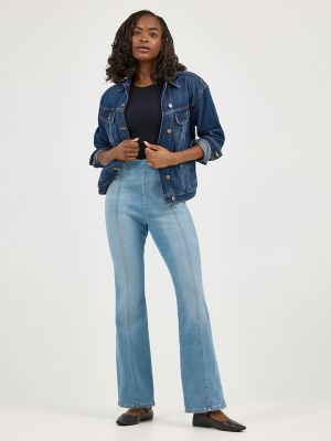 Women's Pull On Bootcut Jean in Narrow Focus alternative view 5