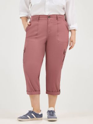 Women's Ultra Lux Comfort with Flex-To-Go Relaxed Fit Cargo Capri (Plus) in Henna alternative view