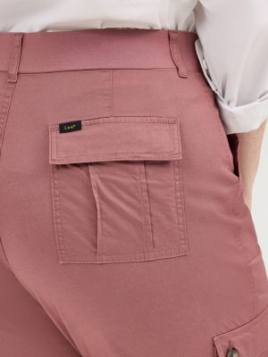 Women's Ultra Lux Comfort with Flex-To-Go Relaxed Fit Cargo Capri (Plus) in Henna alternative view 4