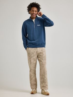 Men's Lee&reg; x Paul Smith Quarter Zip Sweatshirt in Dark Blue