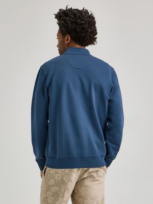 Men's Lee&reg; x Paul Smith Quarter Zip Sweatshirt in Dark Blue