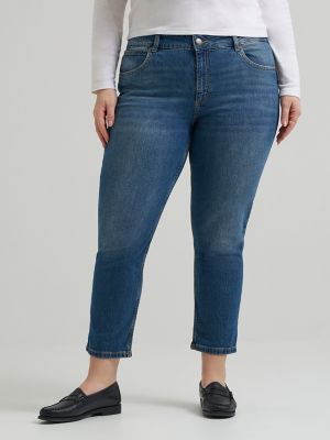 Women's Legendary Straight Crop (Plus) in Indigo Quilt alternative view