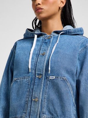 Women's Light Weight Denim Utility Jacket in Fly Fishing alternative view 4