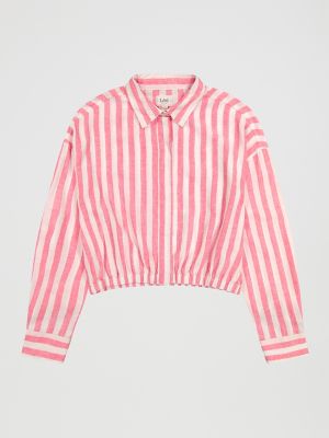 Women's Elastic Waist Pocketless Shirt in Lychee Awning alternative view 4