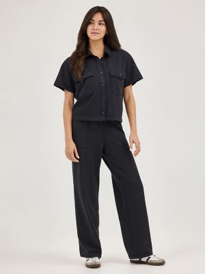 Women's High Rise Loose Utility Drawstring Pant