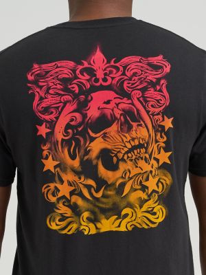 Men's Skull Graphic Tee in Jet Black alternative view 3