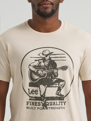 Men's Acoustic Guitar Graphic Tee in Fog alternative view 2