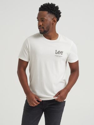 ◆LEE◆ denim graphic t-shirt white Men's Denim Legend Graphic Tee