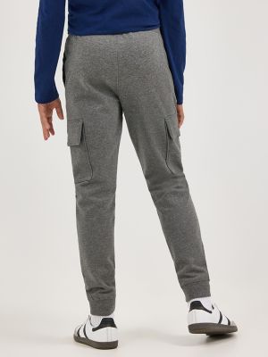 Boy's 2-Pack Fleece Cargo Jogger in Charcoal Heather alternative view 4