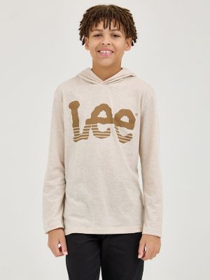 Boy's Stripe Twitch Logo Hoodie Tee
