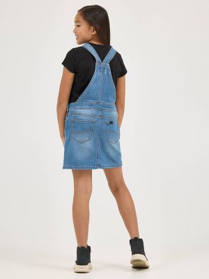 Girl's Stretch Denim Skirtall in Meadow Blue alternative view