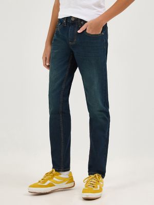 Boy's Slim Straight Stretch Jean in Dark Indigo