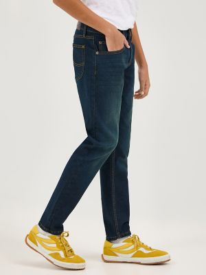 Boy's Slim Straight Stretch Jean in Dark Indigo