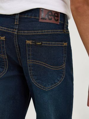 Boy's Slim Straight Stretch Jean in Dark Indigo