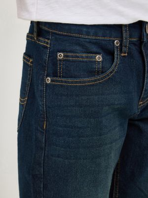 Boy's Slim Straight Stretch Jean in Dark Indigo