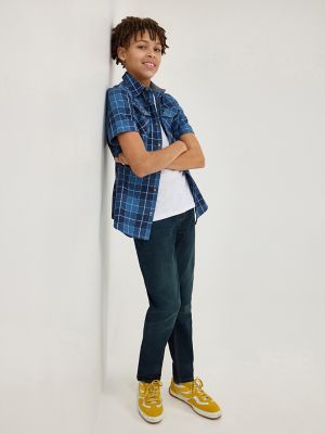 Boy's Slim Straight Stretch Jean in Dark Indigo