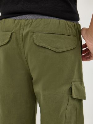 Boy's Rib Stretch Pull On Cargo Short in Cypress alternative view 4