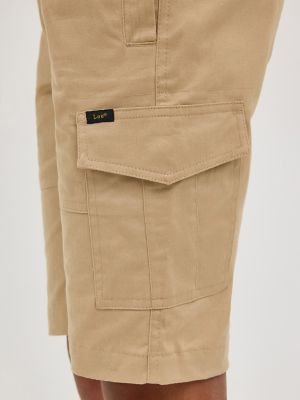 Boy's Rib Stretch Pull On Cargo Short in Khaki alternative view 5