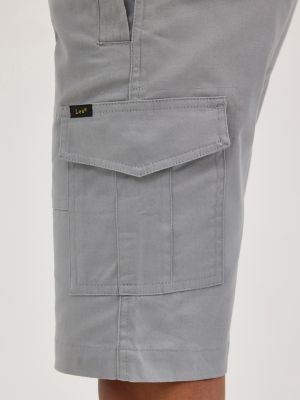 Boy's Rib Stretch Pull On Cargo Short in Cool Grey alternative view 5