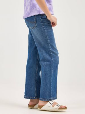 Girl's Distressed Wide Leg Jean in Chelsea alternative view 3