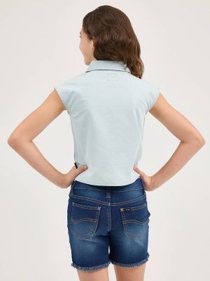 Girl's Tie Front Chambray Shirt | SALE | Lee®