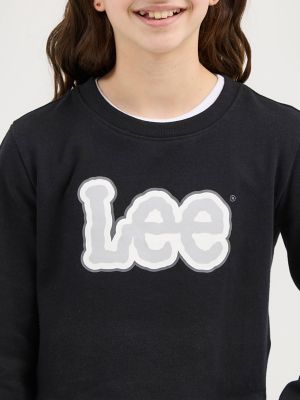 Girl's Crop Logo Crewneck