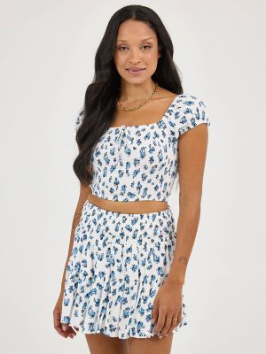 Women's Smocked Baby Doll Shirt