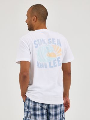 Men's Sun Sea and Lee Graphic Tee in Bright White alternative view 2