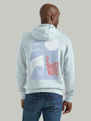 Men's Truest Blue Relaxed Graphic Hoodie