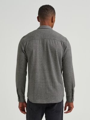 Men's Brushed Knit Shop Shirt in Unionall Black alternative view