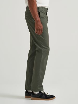 Men's Extreme Motion Slim Fit Khaki Pant in Olive Grey