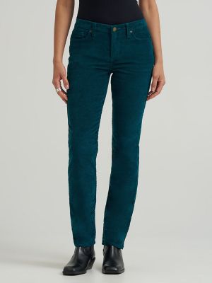 Women's Legendary Corduroy Straight Jean in Teal Brigade alternative view