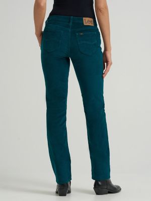 Women's Legendary Corduroy Straight Jean in Teal Brigade alternative view 2