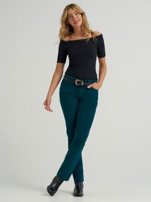 Women's Legendary Corduroy Straight Jean in Teal Brigade alternative view 6