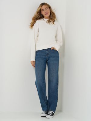 Women's Legendary Relaxed Straight Jean in Indigo Quilt alternative view 6