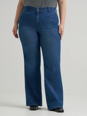 Lee★ プラピール4set Women's Legendary High Rise A-Line Jean (Plus) | Dark Wash Denim