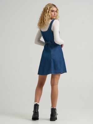 womens denim mini dress Plus Size Denim Mini Dress main image 1