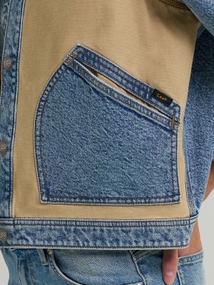 Women's Mixed Media Jacket in Aerial View