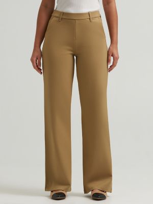 【HI FI FNK】Le Pocket Wide Trousers QINSEN Wide Leg Palazzo Pants for Women High Waist Zip Front
