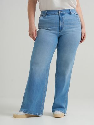 Women's Legendary High Rise A-Line Jean (Plus) in Light Theory alternative view